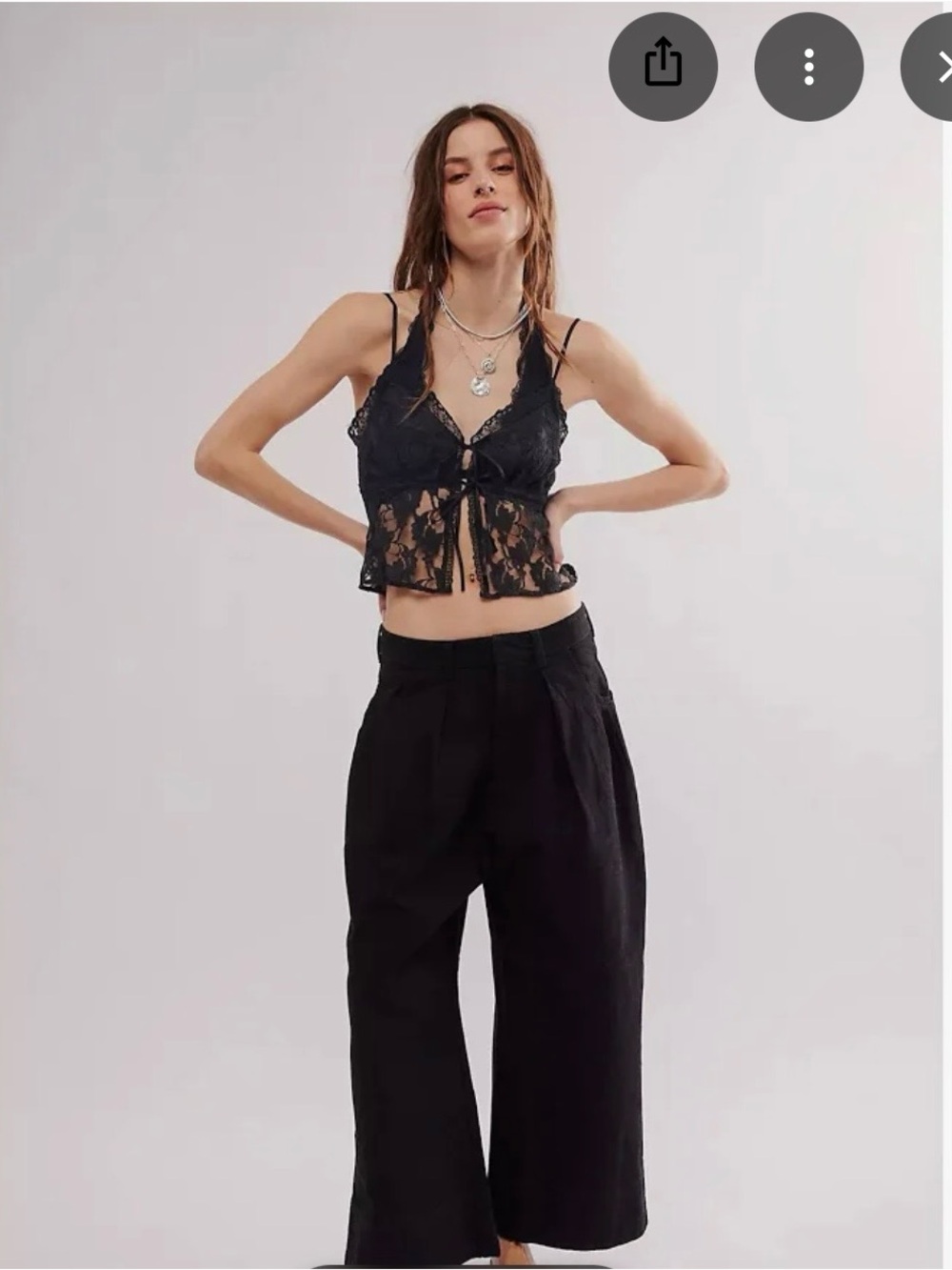Free People Black Sweet Talk Chino Pants